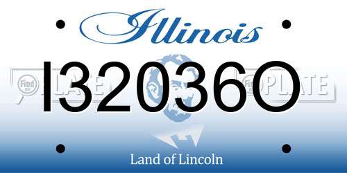 I32036O Illinois License Plate