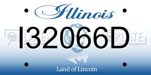 I32066D Illinois License Plate