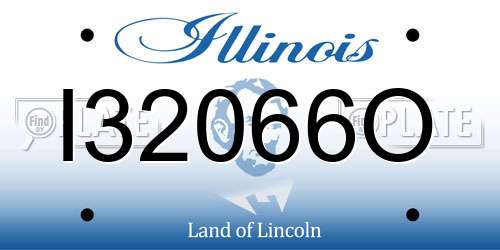 I32066O Illinois License Plate