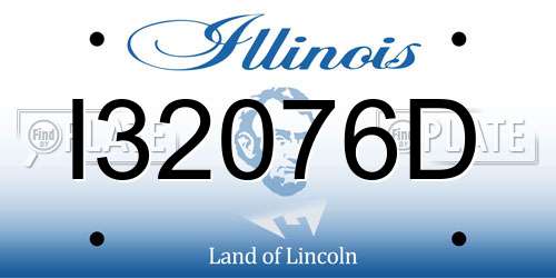 I32076D Illinois License Plate
