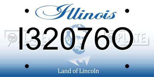 I32076O Illinois License Plate