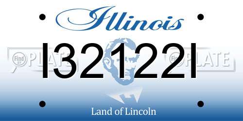 I32122I Illinois License Plate