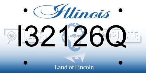 I32126Q Illinois License Plate