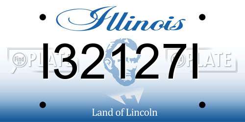 I32127I Illinois License Plate