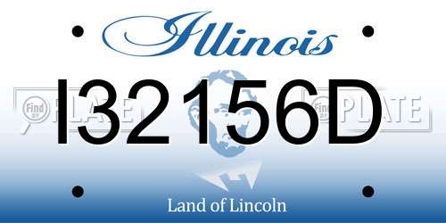 I32156D Illinois License Plate