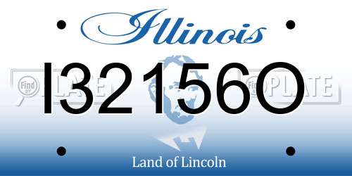 I32156O Illinois License Plate