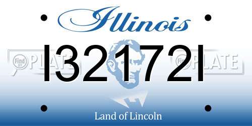 I32172I Illinois License Plate