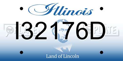 I32176D Illinois License Plate