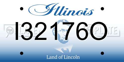 I32176O Illinois License Plate