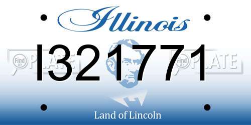I321771 Illinois License Plate