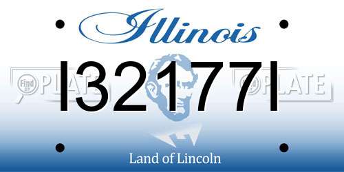 I32177I Illinois License Plate