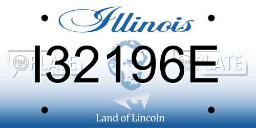 I32196E Illinois License Plate