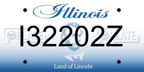 I32202Z Illinois License Plate