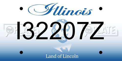 I32207Z Illinois License Plate