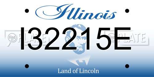 I32215E Illinois License Plate