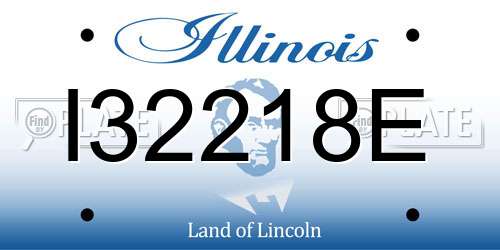 I32218E Illinois License Plate