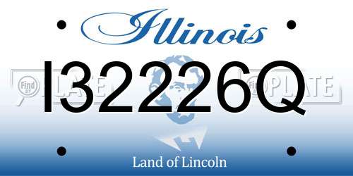 I32226Q Illinois License Plate