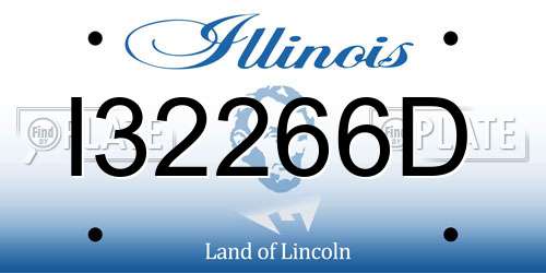 I32266D Illinois License Plate