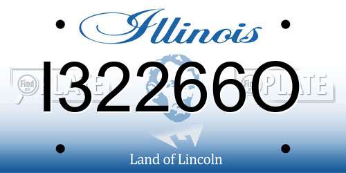 I32266O Illinois License Plate