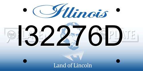 I32276D Illinois License Plate