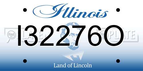 I32276O Illinois License Plate