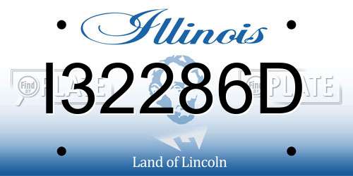 I32286D Illinois License Plate