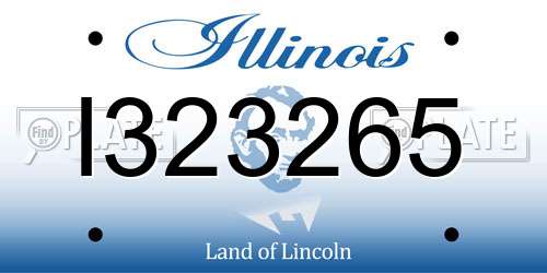 I323265 Illinois License Plate