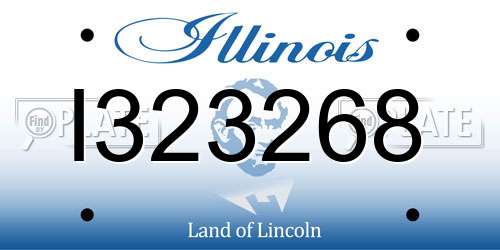 I323268 Illinois License Plate