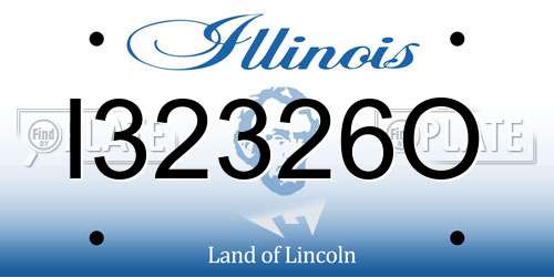 I32326O Illinois License Plate