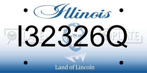 I32326Q Illinois License Plate