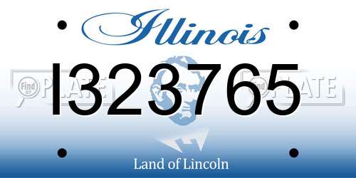 I323765 Illinois License Plate