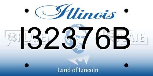 I32376B Illinois License Plate