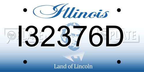 I32376D Illinois License Plate