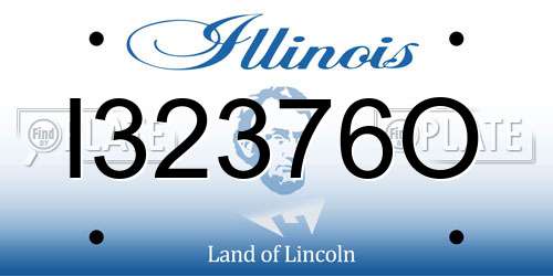I32376O Illinois License Plate