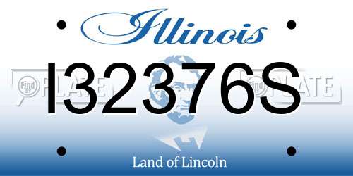 I32376S Illinois License Plate