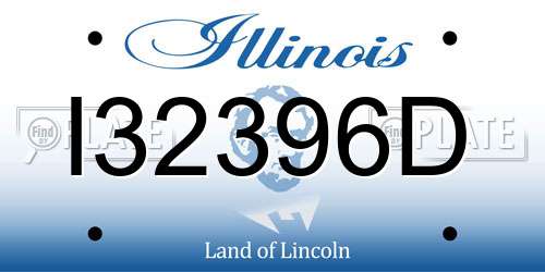 I32396D Illinois License Plate