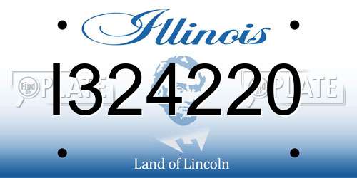 I324220 Illinois License Plate