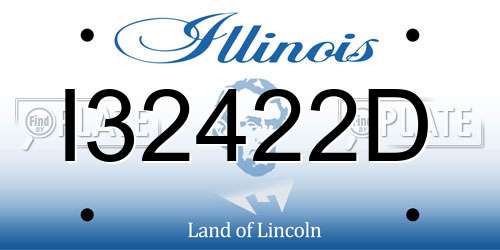 I32422D Illinois License Plate