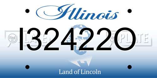 I32422O Illinois License Plate