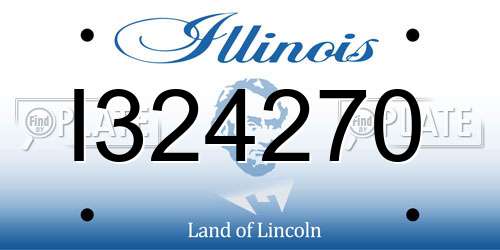 I324270 Illinois License Plate