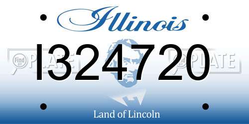 I324720 Illinois License Plate