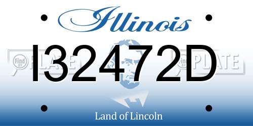 I32472D Illinois License Plate
