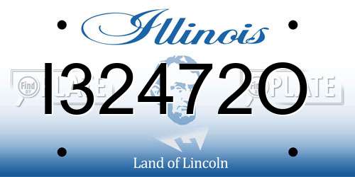 I32472O Illinois License Plate