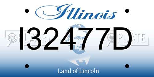 I32477D Illinois License Plate