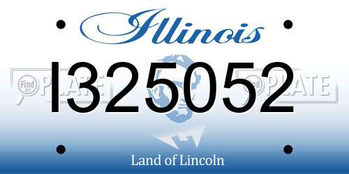 I325052 Illinois License Plate
