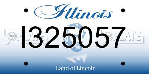I325057 Illinois License Plate