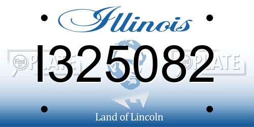 I325082 Illinois License Plate