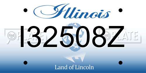 I32508Z Illinois License Plate