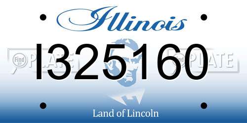 I325160 Illinois License Plate