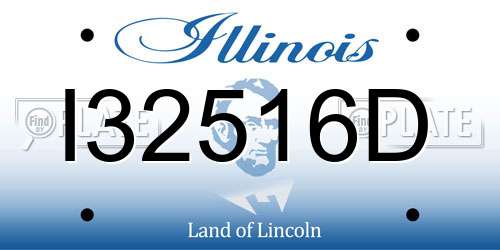 I32516D Illinois License Plate
